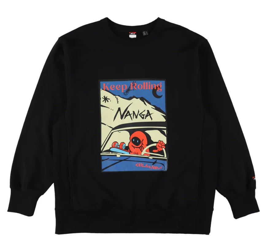 E/H KEEP ROLLING SWEATSHIRT　P.BLK