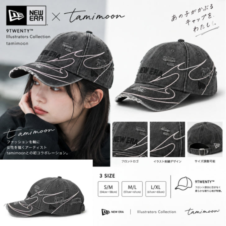 9TWENTY Illustrators Collection tamimoon アシッドウォッシュ ブラック