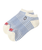 3P Booby Border Ankle Socks・White/Black　3Pブービーボーダーアンクルソックス（ソックス/靴下）